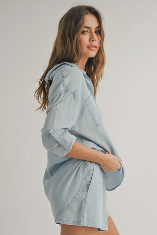 Ultra Soft Denim Blouse