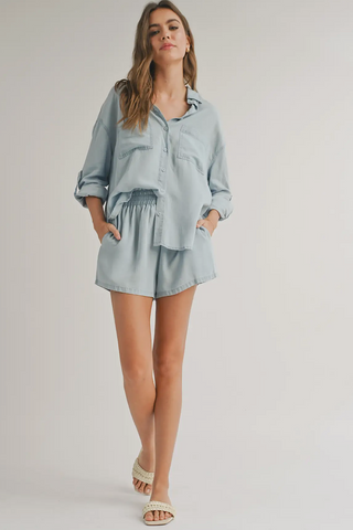 Ultra Soft Denim Blouse