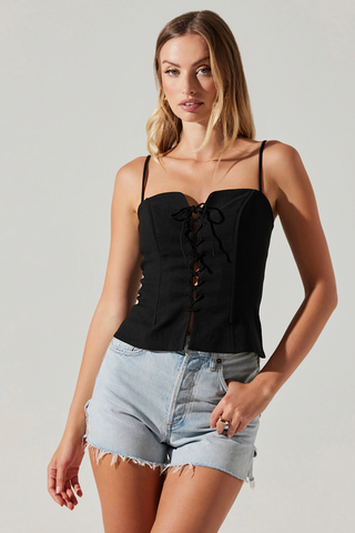 Lace Up Corset Tank