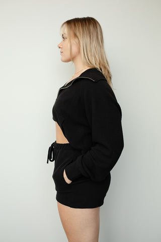 Kangaroo Pocket Half Zip Top