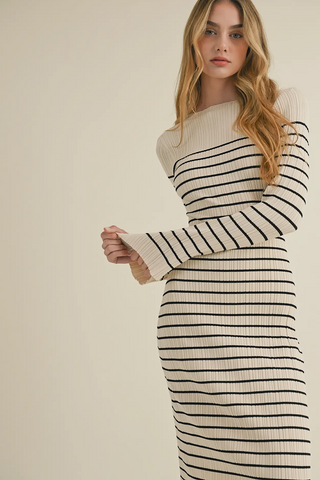 Uptown Girl Striped Dress