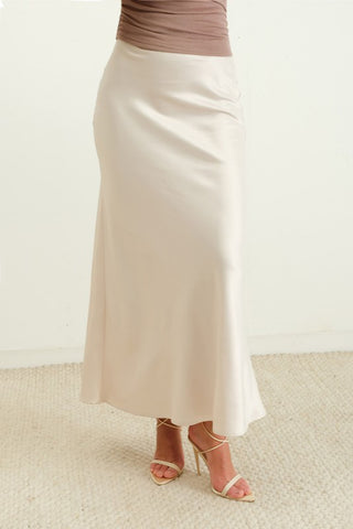 A Staple Satin Midi Skirt