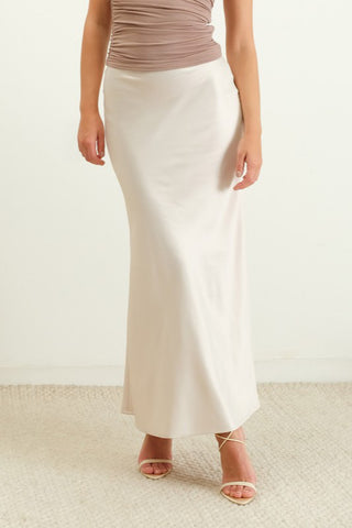 A Staple Satin Midi Skirt