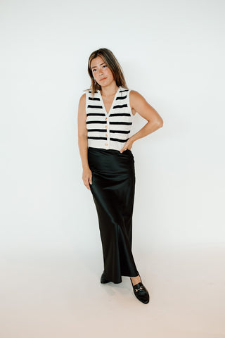 A Staple Satin Midi Skirt