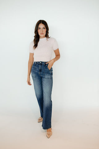 Patch Pocket Long High-Rise Jean