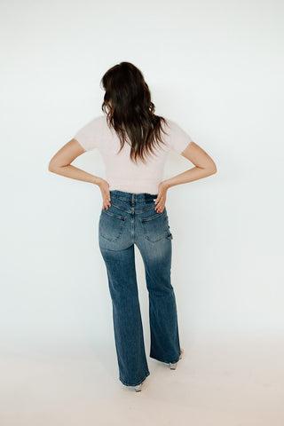 Patch Pocket Long High-Rise Jean