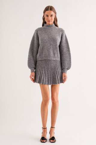 Heather Grey Ribbed Sweater