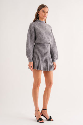 Heather Grey Ribbed Sweater