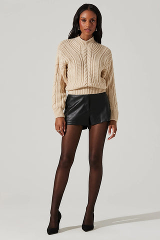 Cable Tie-Back Sweater