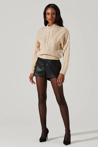 Cable Tie-Back Sweater