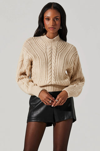 Cable Tie-Back Sweater