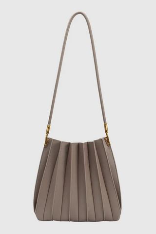 Vegan Pleated Shoulder Bag