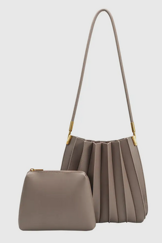 Vegan Pleated Shoulder Bag