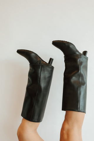 Real Leather Knee Hi Boots