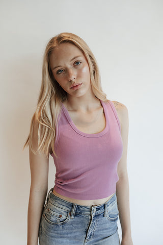 Bamboo Ribbed Crop Tank