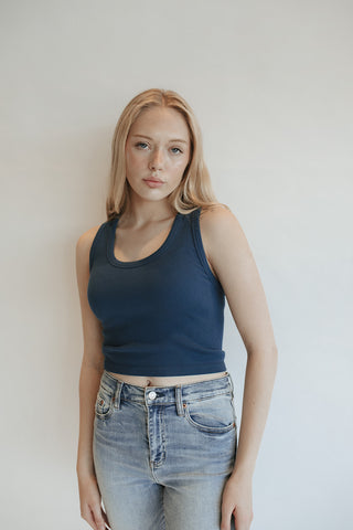 Bamboo Ribbed Crop Tank