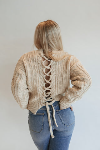 Cable Tie-Back Sweater