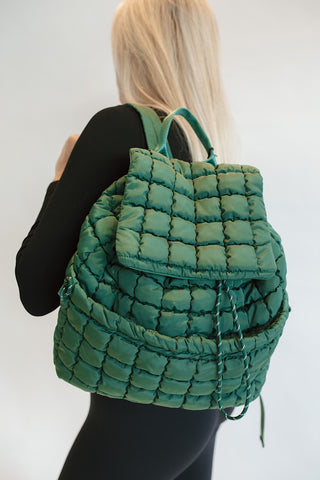 Quilted Nylon Backpack