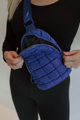 Quilted Puffer Sling Bag