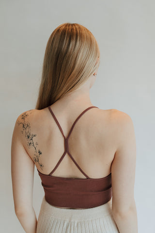 Bamboo Rib Cross Back Tank