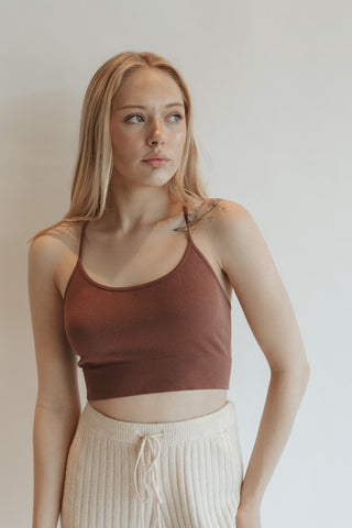 Bamboo Rib Cross Back Tank