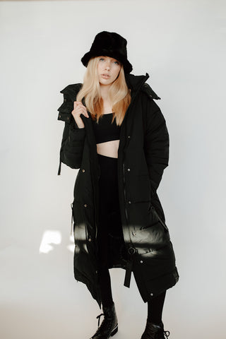 Midnight Long Puffer Coat