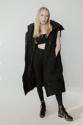 Midnight Long Puffer Coat