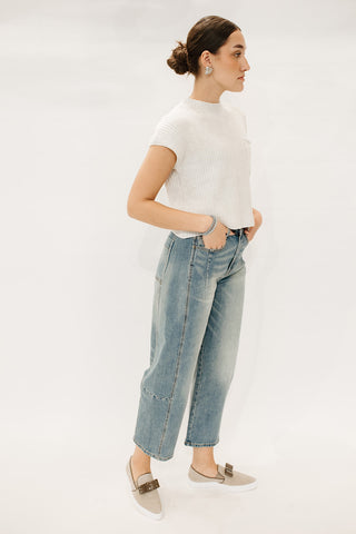 Barrel Cropped High-Rise Jean