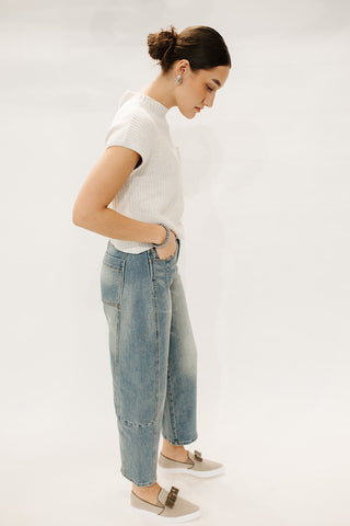 Barrel Cropped High-Rise Jean