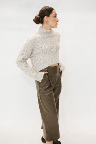 Wool Blend Cropped Sweater