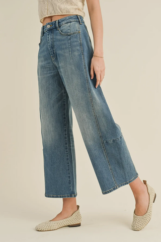 Barrel Cropped High-Rise Jean