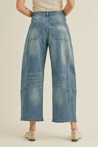 Barrel Cropped High-Rise Jean