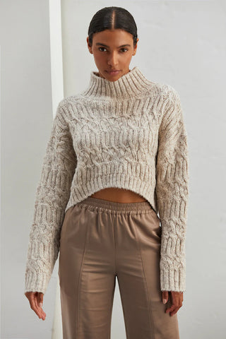 Wool Blend Cropped Sweater