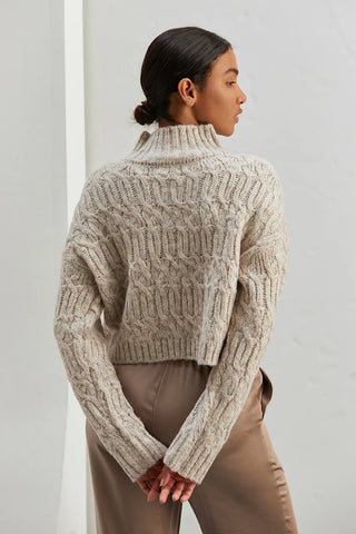 Wool Blend Cropped Sweater