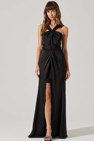 Halter Twist Maxi Dress