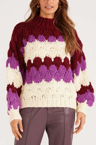 Chunky Vibrant Bobble Sweater