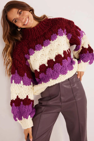 Chunky Vibrant Bobble Sweater