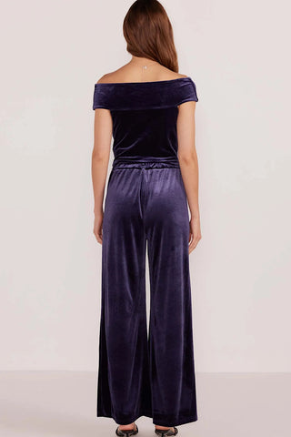 Wide Leg Velvety Trousers