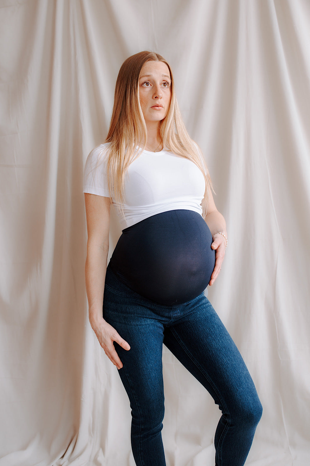 Denim Treggings for Maternity - dark blue, Maternity